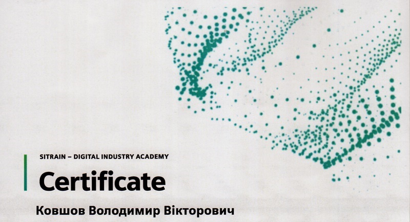 Співробітник компанії “Монада” отримав сертифікат від компанії Сіменс