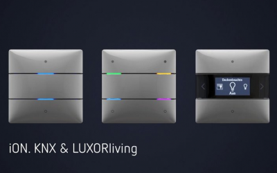 iON — кнопочные сенсоры и комнатные контроллеры для систем KNX и LUXORliving