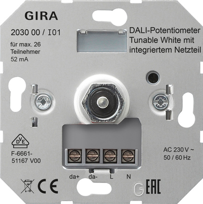 Світлорегулятор DALI Tunable White з вбудованим блоком живлення