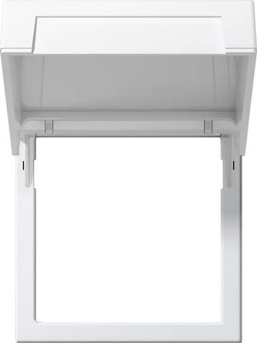 Рамка монтажна з кришкою System 55, білий матовий