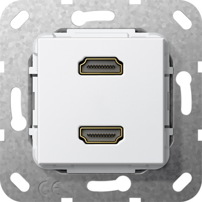 HDMI 2-гн перехідник, білий глянцевий