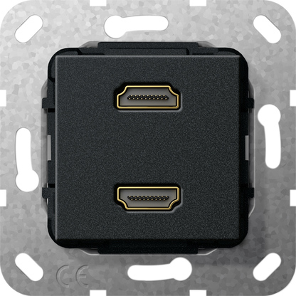 567110 HDMI 2-гн перехідник, чорний матовий - Зображення 1
