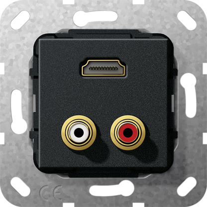 HDMI тюльпан аудіо перехідник, чорний матовий