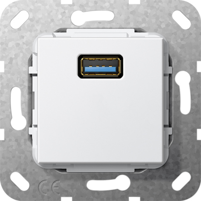 USB 3.0 A розгалужувальний кабель, білий глянцевий