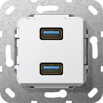 USB 3.0 A 2-м перехідник, білий глянцевий