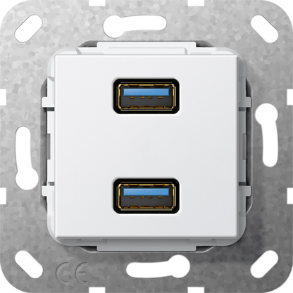 USB 3.0 A 2-м розгалужувальний кабель, білий глянцевий
