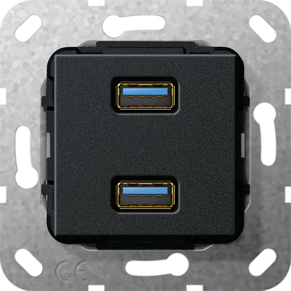 568510 USB 3.0 A 2-м розгалужувальний кабель, чорний матовий - Зображення 1