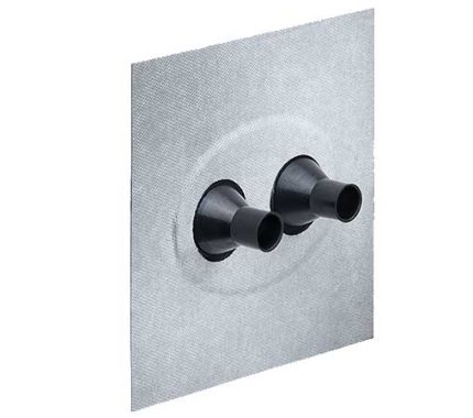 9089-55 Doppel-Rohrmansch.Ø15-22mm Vlies-Butyl