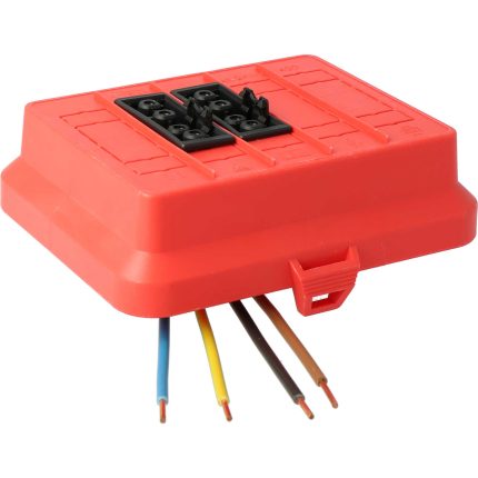 AT6396  AK2-W5 ROOD,2x4P zwart+draden