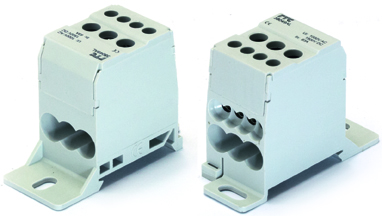 38049AL  Distribution block 1 pole grey up to 25sqmm 100A 7 connections