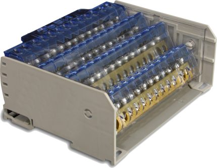 38101 Distribution block 4 pole grey 125A for 13 copper conductors
