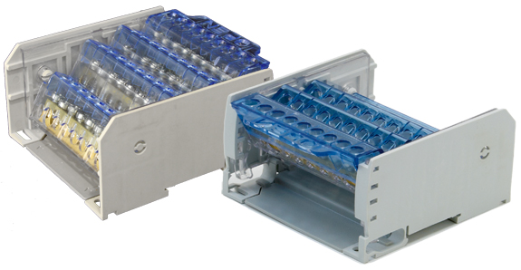 38105 38105 Distribution block 4 pole grey 125A for 9 copper conductors - Зображення 1