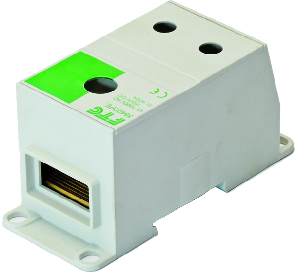 38402PE 38402PE Distribution block 1 pole green 600A 12 connections - Зображення 1
