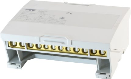 38902 Distribution block 4 pole grey 125A for 12 copper conductors