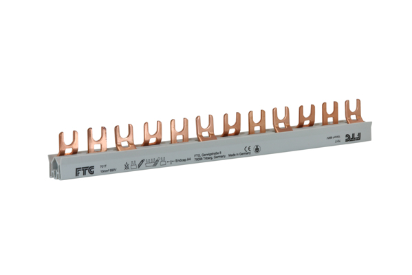 701T 701T Busbar, 3 pole, fork, 10sqmm - Зображення 1