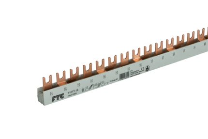 7101T-16  Busbar, 3 pole, fork, 16sqmm