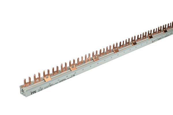 711T-16-57 711T-16-57 Busbar, 3 pole, fork, 16sqmm - Зображення 1