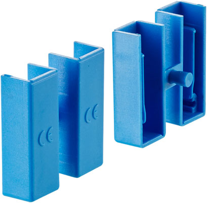 A76 end cover 1 pole neutral blue