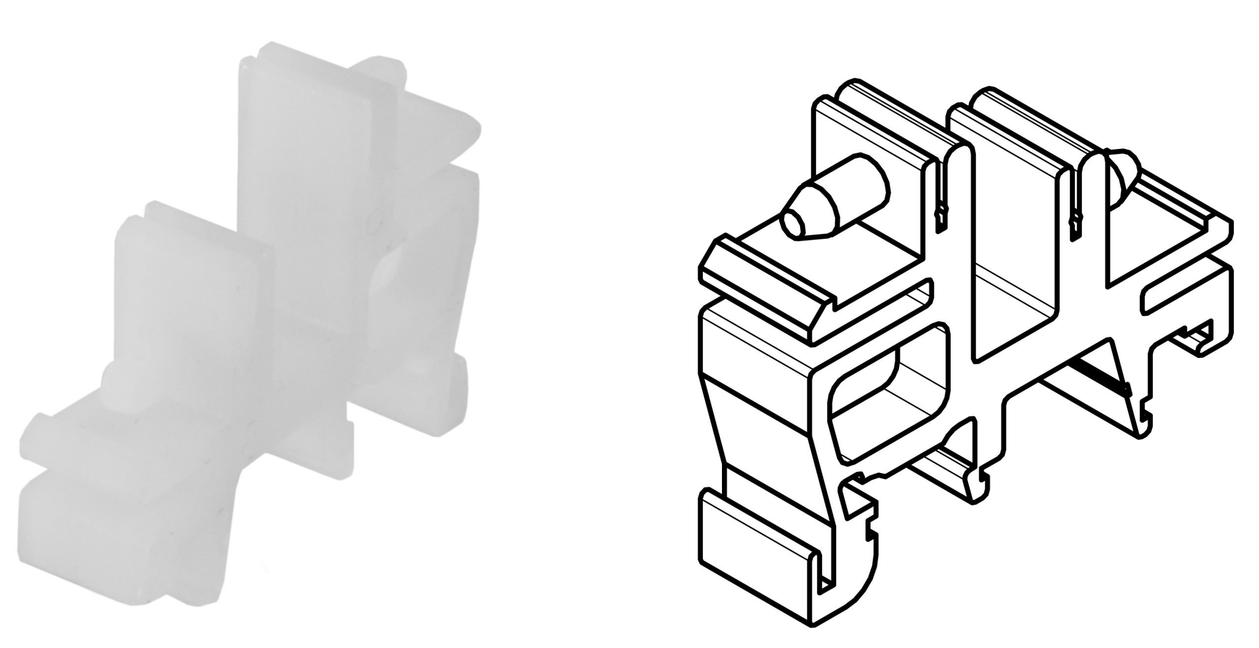 NPET1 NPET1 DIN rail holder small for brass terminals - Зображення 1