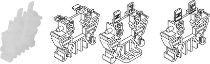 NPET3 DIN rail holder large for brass terminals