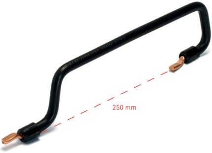 RV1250 Row cable connector 1 pole 250mm black 10sqmm