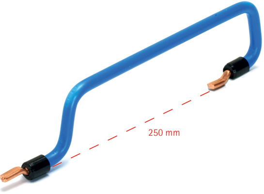RV1250B RV1250B Row cable connector 1 pole 250mm blue 10sqmm - Зображення 1
