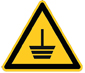WL-PE  Sticker warning for earthing for stud terminals