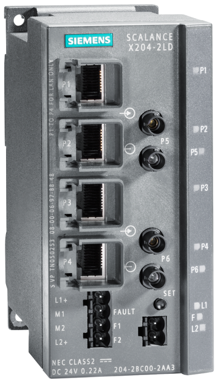 6GK5204-2BC10-2AA3  SCALANCE X204-2LD