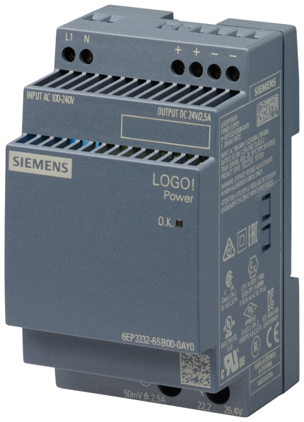 6EP3332-6SB00-0AB0  LOGO!Power-C/1AC/24VDC/2.5A/Spega