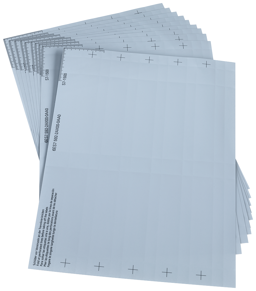 p_st7_xx_6459p 6ES7592-2AX00-0AA0 Labeling Sheets S7-1500, AL grey - Зображення 1