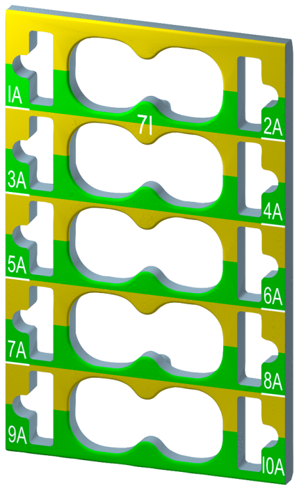 6ES7193-6CP71-2AA0 10 color-coded labels CC71