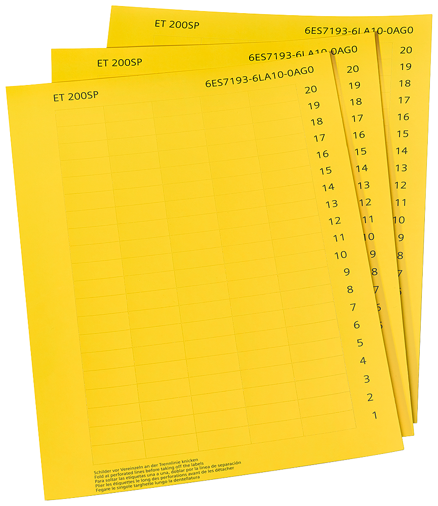 p_st7_xx_737p 6ES7193-6LA10-0AG0 1000 labeling Stripes A4, yellow - Зображення 1