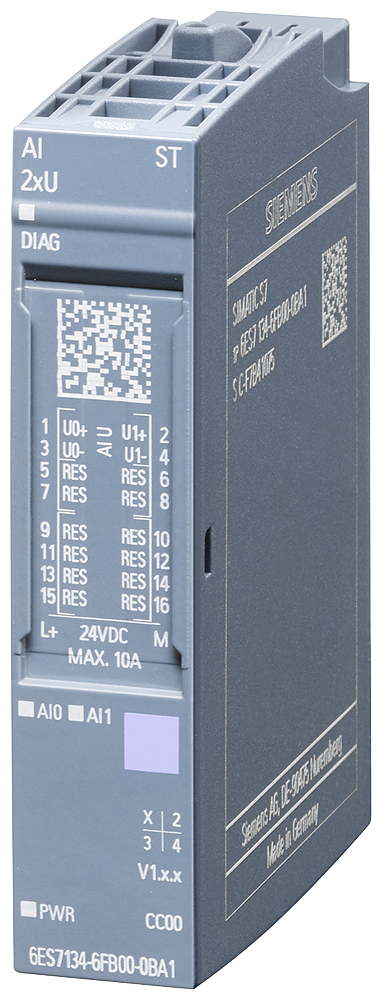 6ES7134-6FB00-0BA1  ET 200SP, AI 2xU Standard, PU 1