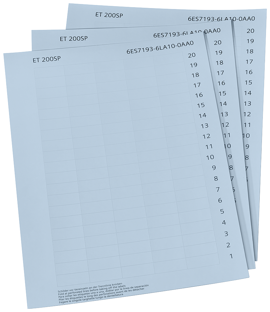p_st7_xx_751p 6ES7193-6LA10-0AA0 1000 labeling Stripes A4, Light ... - Зображення 1