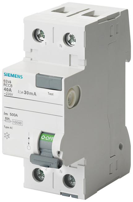 5SV4112-0  RCCB AC 25/2 10mA 10kA