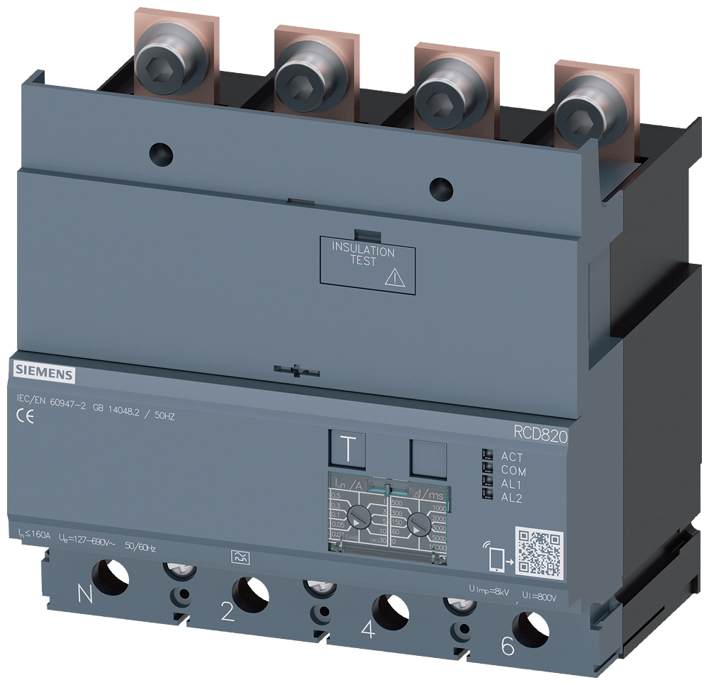 G_I202_XX_24404P 3VA9124-0RL30 RCD-MODULE RCD820 4P I=160A U=12... - Зображення 1