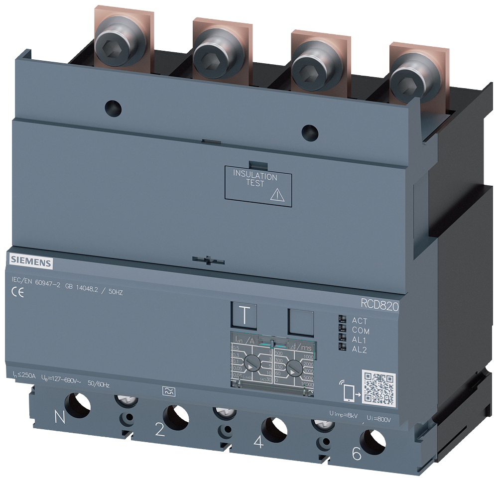 G_I202_XX_24406P 3VA9224-0RL30 RCD-MODULE RCD820 4P I=250A U=12... - Зображення 1