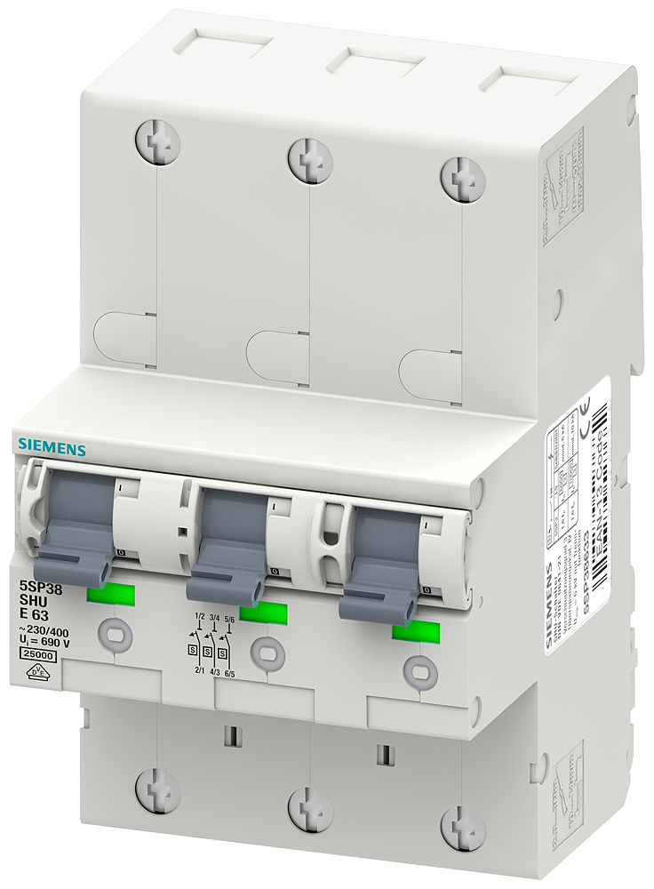 G_I202_XX_24834P 5SP3863-3 MAIN CIRCUIT BREAKER 3X1POL E 63 - Зображення 1