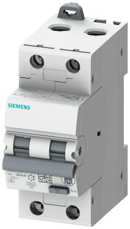 5SU1326-7FP25  RCBO 2P C25 6kA type A 30mA 2TE