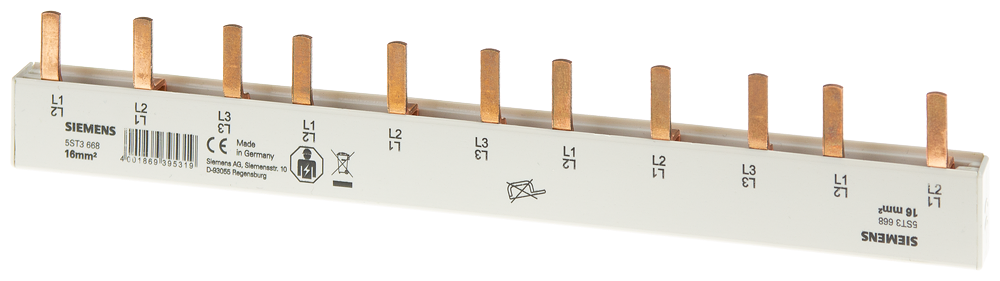 G_I202_XX_49008P 5ST3668 PIN BUSBAR.16SQMM,3PH,FI NLI+8XPH - Зображення 1