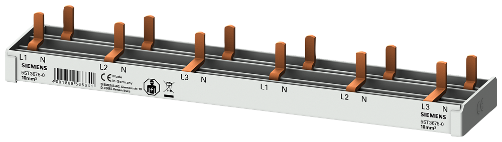 G_I202_XX_50026P 5ST3675-0 Pin Busbar 10mm2, 3p/N 6XAFD+6xC... - Зображення 1