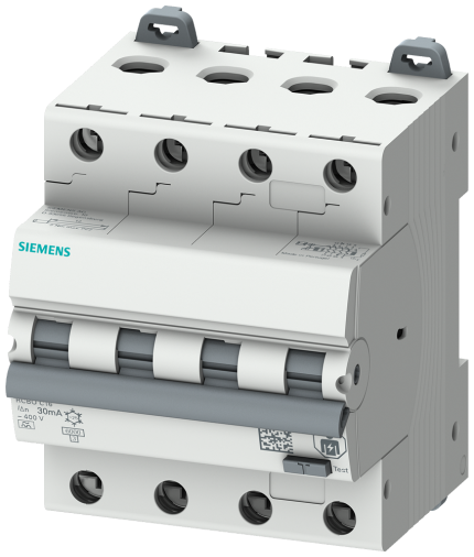 5SU1646-7FP10 RCBO 4P C10 6KA type A 300mA 4MW