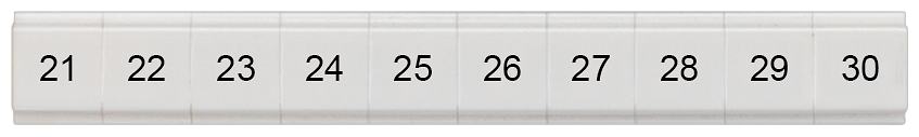 G_I202_XX_74677P 8WH8121-2AB25 LABELS,FLAT, LONGIT.,21-30,S.5 - Зображення 1
