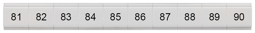 G_I202_XX_74693P 8WH8121-3AB85 LABELS,FLAT, LONGIT.,81-90,S.6 - Зображення 1