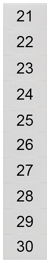 8WH8140-3AB25  LABELS, TRANSV.,21-30, S. 6