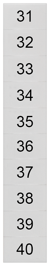 8WH8140-3AB35  LABELS, TRANSV.,31-40, S. 6