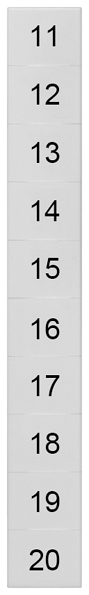 8WH8140-4AB15  LABELS, TRANSV.,11-20, S. 8