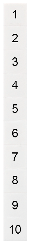 8WH8140-5AB05 LABELS, TRANSV.,1-10, S. 10