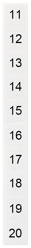 8WH8140-5AB15 LABELS, TRANSV.,11-20, S. 10