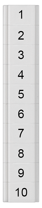8WH8141-0AB05 Label 3,5 mm, flat, vert. 1-10